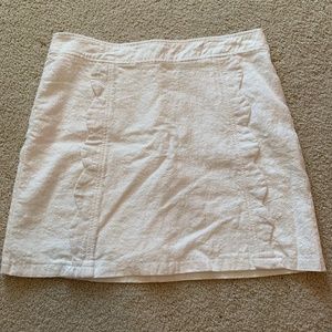 Scalloped Linen Skirt